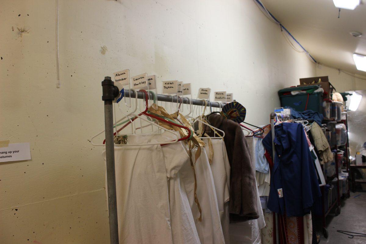 Performing arts students say they feel cramped backstage. [Emma Williams]