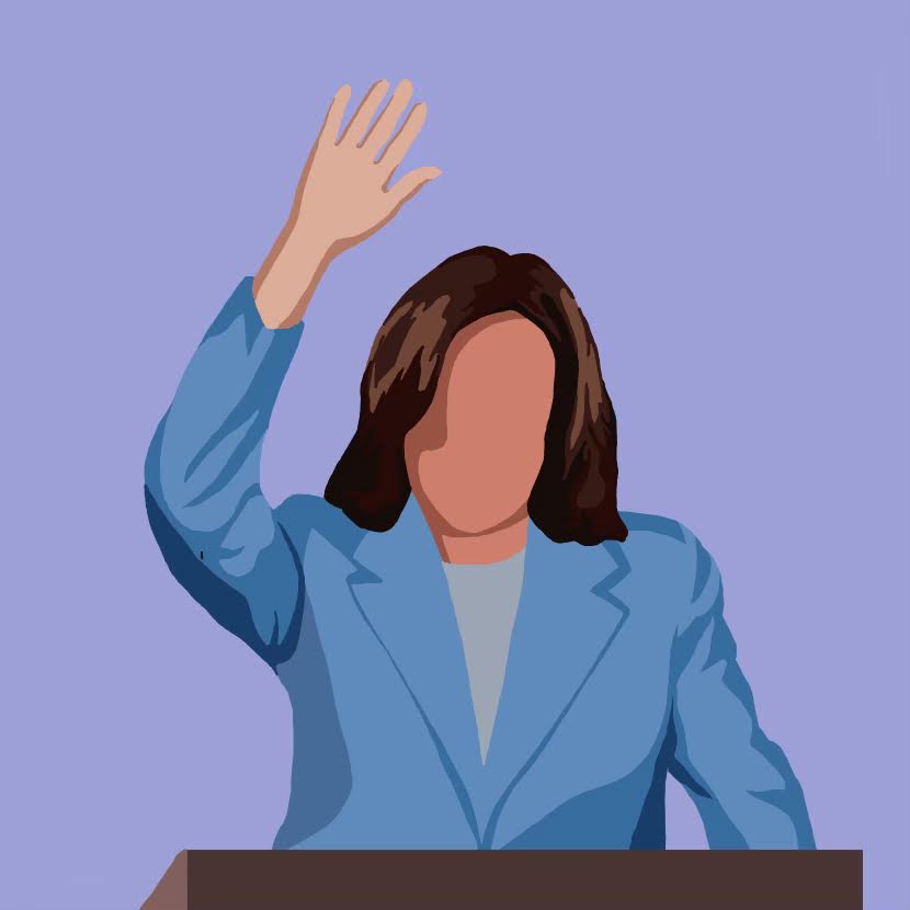 Student graphic of Kamala Harris