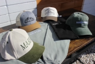 The upcoming Made in Marin drop includes merchandise such as hoodies, t-shirts, and hats. 