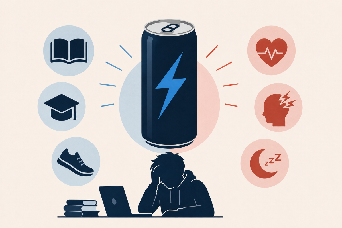 Students have started to rely on energy drinks to get through their day. 